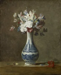 Eine Vase mit Blumen